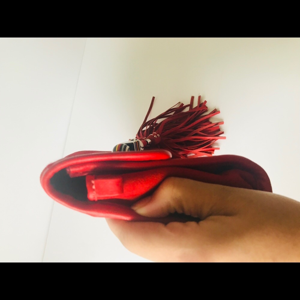 Juicy Couture Red Suede Clutch - Picture 8 of 8